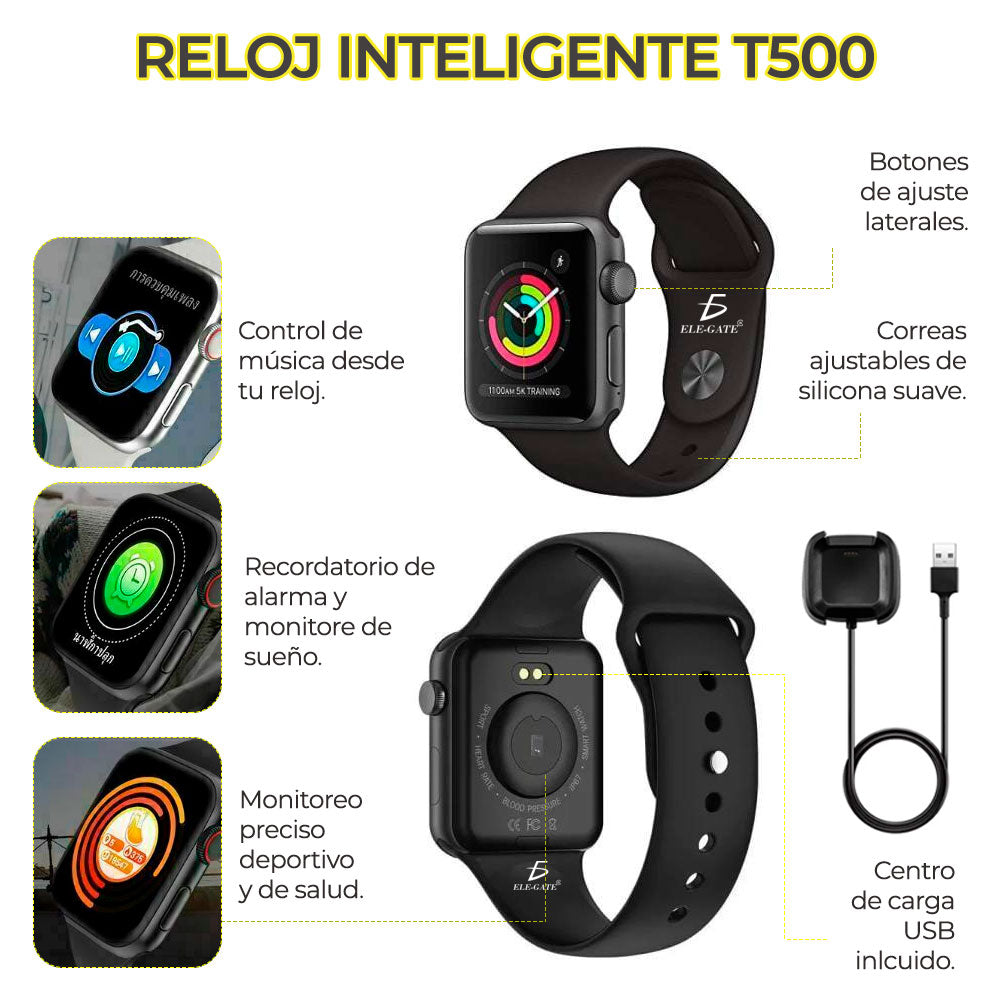 Reloj  T500 Doble Pulso Smartwatch